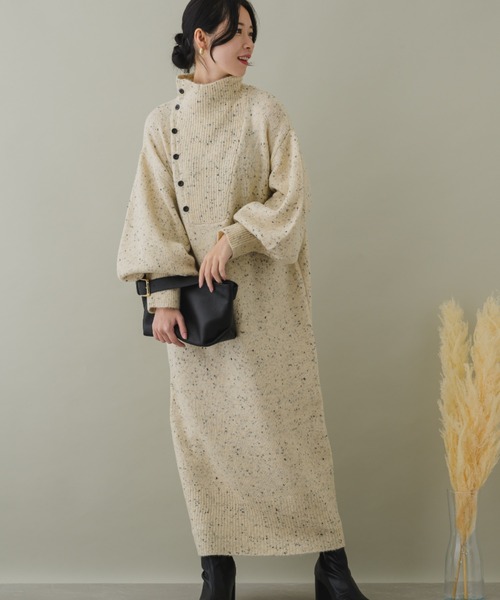 「KATHARINE ROSS」 ニットワンピース MEDIUM ベージュ レディース_画像8
