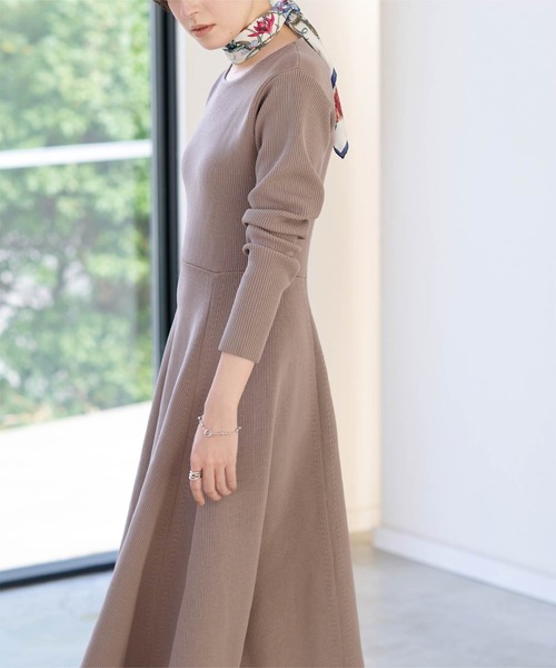 「ur's」 ニットワンピース M ネイビー レディース_画像4