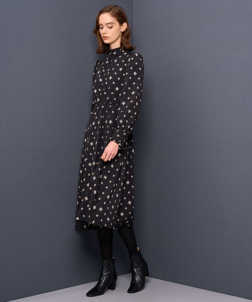 ANAYI（アナイ） 長袖ワンピース 36 ブルー レディース : ZOZOTOWN