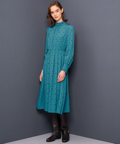 美品✨ANAYI ノースリーブワンピース ブルーグリーン　38号 ANAYI（アナイ） 長袖ワンピース 36 ブルー レディース : ZOZOTOWN