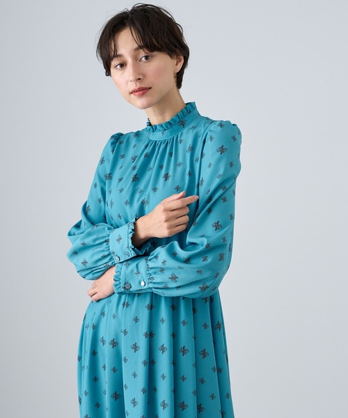 ANAYI（アナイ） 長袖ワンピース 36 ブルー レディース : ZOZOTOWN