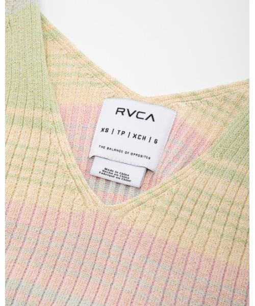 「RVCA」 ニットワンピース X-SMALL グリーン レディース_画像4