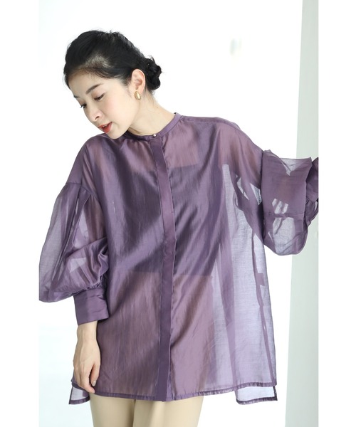 「CAWAII」 長袖ブラウス FREE パープル レディース_画像4