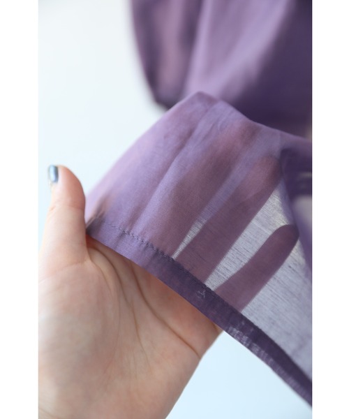 「CAWAII」 長袖ブラウス FREE パープル レディース_画像8