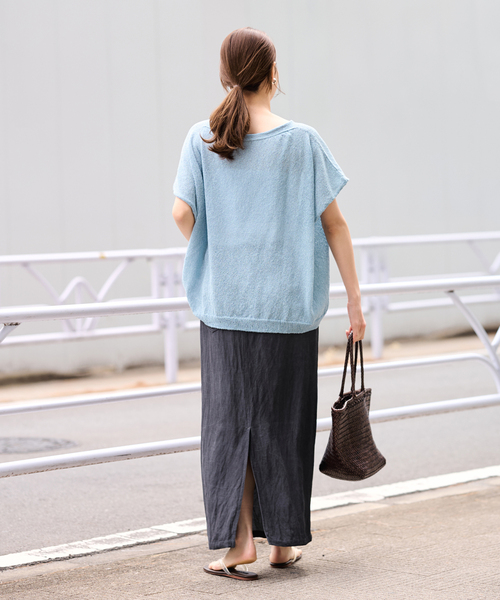 ニット セーター 2WAYウォッシャブルニュアンスワイド N/S レディースの画像