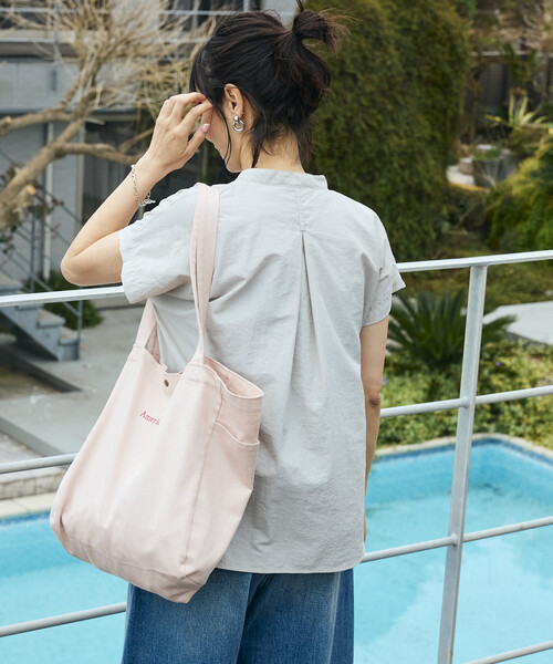 ブラウス シャツ NANGA × FREAK'S STORE/ナンガ 別注 ナイロンタッサー フレンチスリーブシャツ レディースの画像