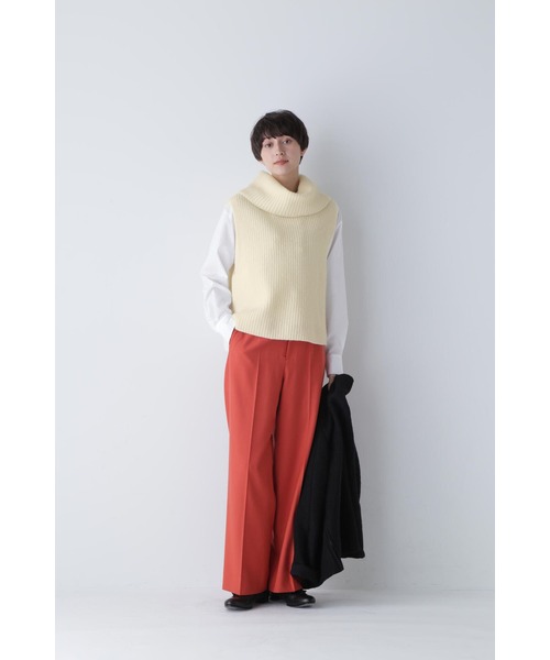 「human woman」 ニットベスト MEDIUM ネイビー レディース_画像6