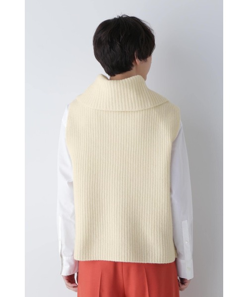 「human woman」 ニットベスト MEDIUM ネイビー レディース_画像8