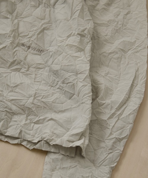 シャツ 「and wander/アンドワンダー」washer pleated open LS shirt メンズの画像