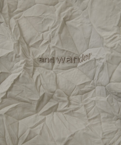 シャツ 「and wander/アンドワンダー」washer pleated open LS shirt メンズの画像