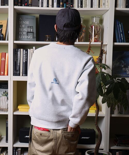 「FFEIN」 スウェットカットソー MEDIUM アッシュグレー メンズ_画像6