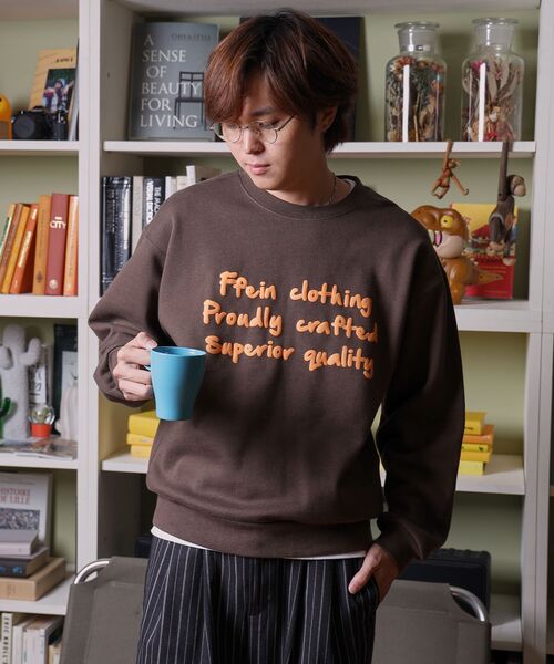 「FFEIN」 スウェットカットソー MEDIUM アッシュグレー メンズ_画像7
