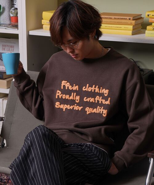 「FFEIN」 スウェットカットソー MEDIUM アッシュグレー メンズ_画像9