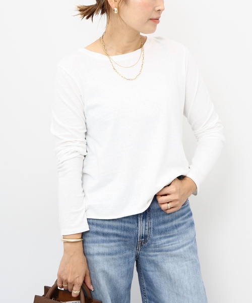 「Deuxieme Classe」 長袖カットソー FREE 白いこと レディース
