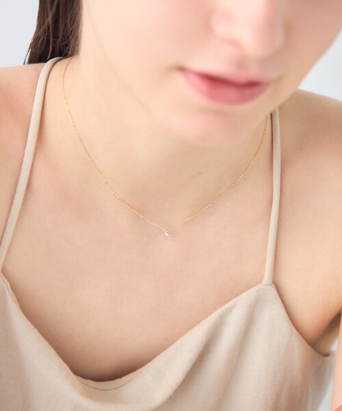 ネックレス 「レイヤード」 K10YG ダイヤモンド ネックレス レディースの画像