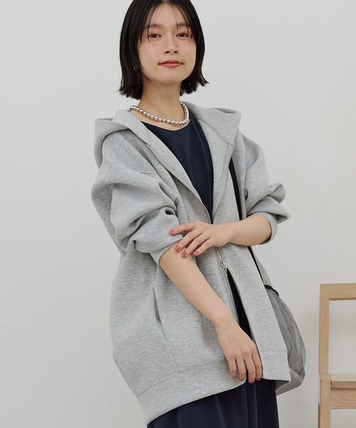 「AMERICAN HOLIC」 ジップアップパーカー M ダークネイビー レディース_画像2
