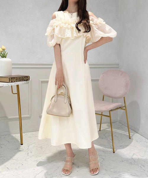 「apres jour」 ノースリーブワンピース フリー アイボリー レディース_画像6