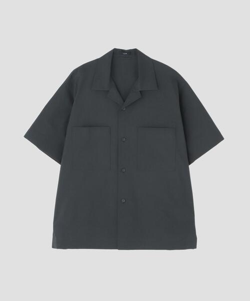 YLEVE 半袖シャツ ブラック　タグ付き YLEVE（イレーヴ） シャツ 半袖 YLEVE / COTTON NYLON WASHER SHIRT
