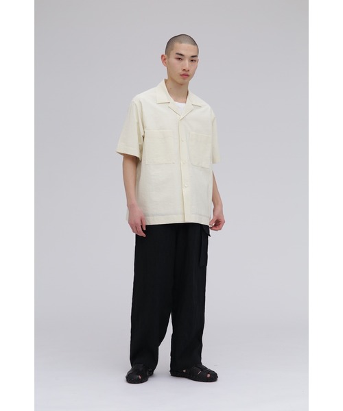 YLEVE（イレーヴ） シャツ 半袖 YLEVE / COTTON NYLON WASHER SHIRT 