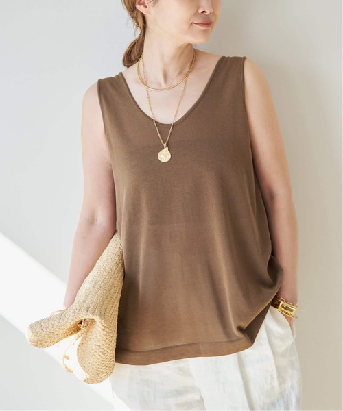 近年♡新品タグ付 ドゥーズィエムクラス シルクリネンノースリーブトップス F Deuxieme Classe（ドゥーズィエムクラス） タンクトップ ノースリーブ
