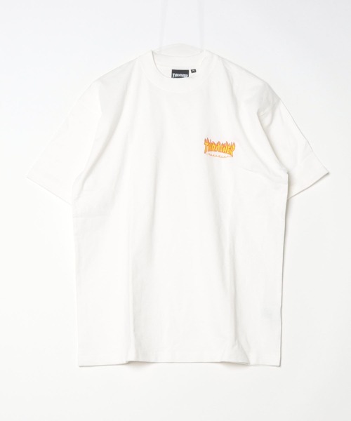 「THRASHER」 半袖Tシャツ L ブラック×ブルー メンズ_画像4