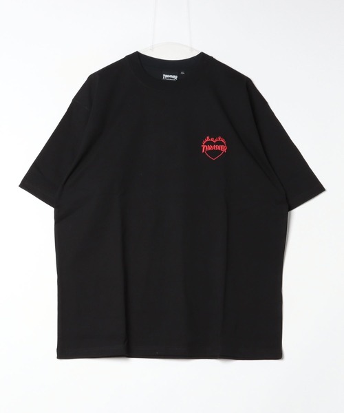 「THRASHER」 半袖Tシャツ L ブラック×ブルー メンズ_画像5
