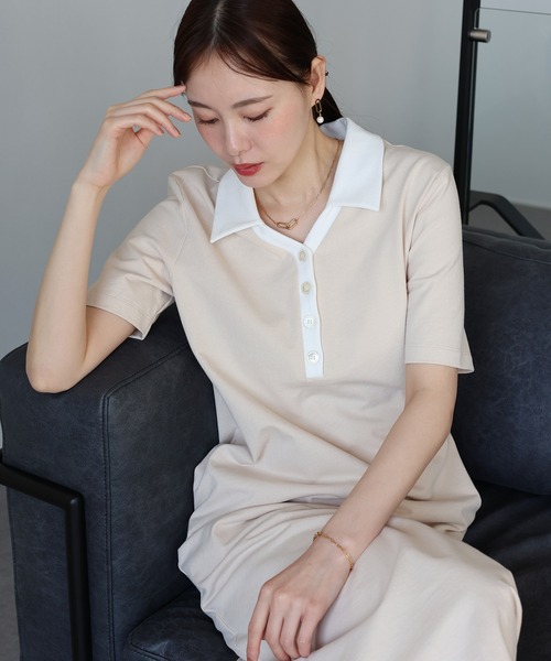 「J by blue」 半袖ワンピース MEDIUM ブラック レディース_画像2