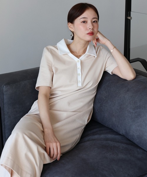 「J by blue」 半袖ワンピース MEDIUM ブラック レディース_画像3
