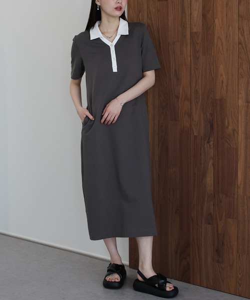 「J by blue」 半袖ワンピース MEDIUM ブラック レディース_画像9