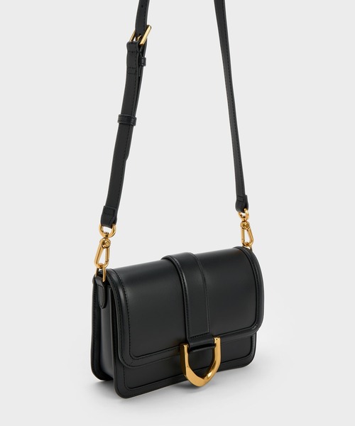 ふ*ぁ様 未使用 チャールズ&キース ハンドバッグ 2way 黒 ショルダーバッ CHARLES ＆ KEITH（チャールズ&キース） 「CHARLES & KEITH」 2WAY