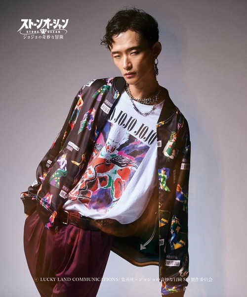 「glamb」 長袖Tシャツ「ジョジョの奇妙な冒険コラボ」 X-LARGE ブラック メンズ_画像9