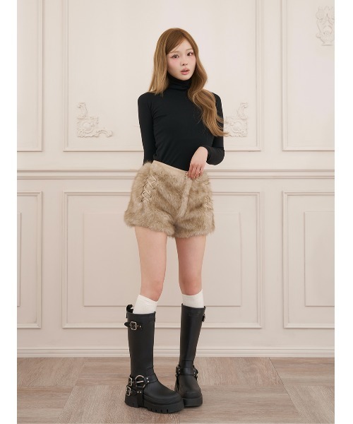 Darich（ダーリッチ） パンツ スウェードレースアップファーショート