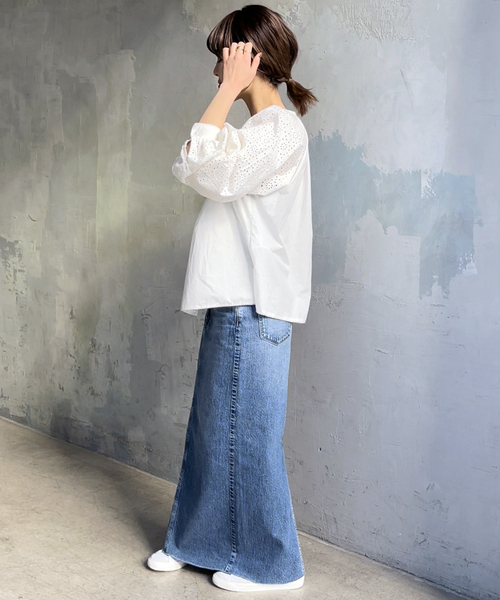「Spick & Span」 長袖ブラウス FREE ホワイト レディース_画像4