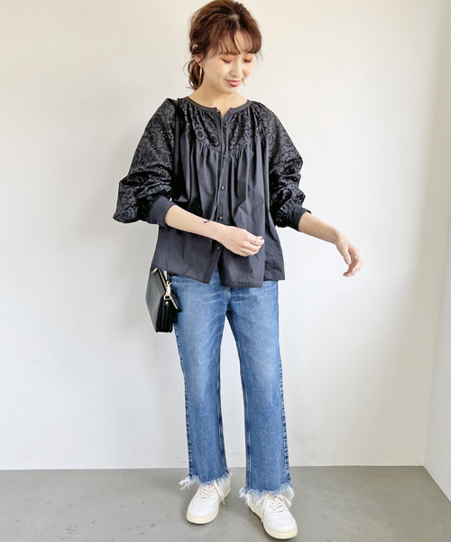 「Spick & Span」 長袖ブラウス FREE ホワイト レディース_画像7