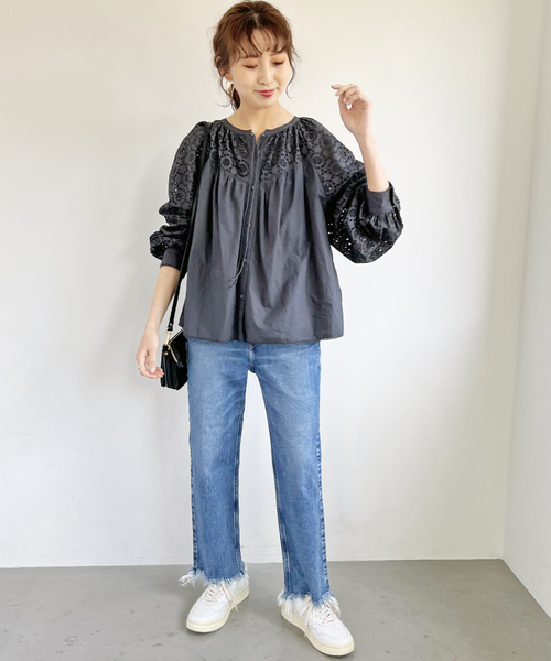 「Spick & Span」 長袖ブラウス FREE ホワイト レディース_画像9