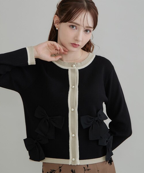 Couture Brooch（クチュール ブローチ） カーディガン 「リボンが主役