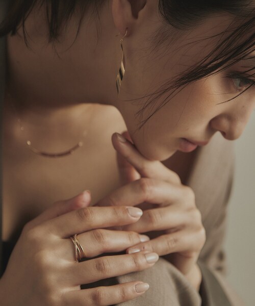 COCOSHNIK（ココシュニック） 指輪 リング K10ダイヤモンド Xリング