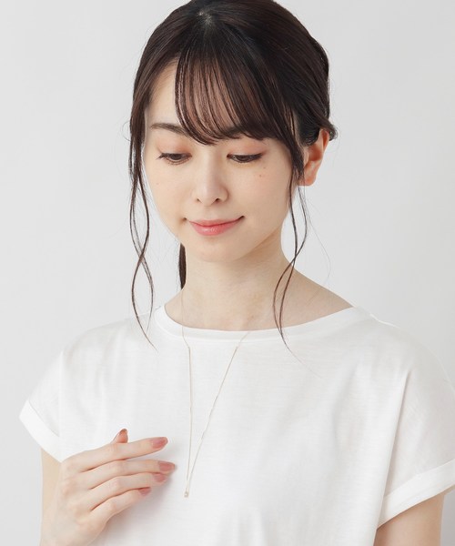 ネックレス K10ハニーカットボール スクエア スライドネックレス レディースの画像