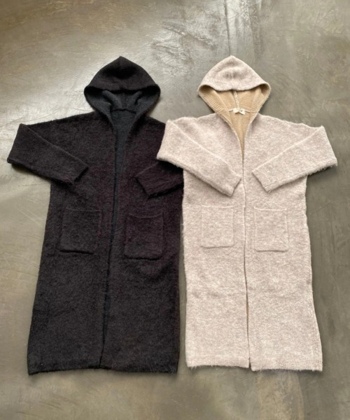 TRUNC88★ニットカーディガン TRUNC カーディガン Hooded Knit Long Cardigan レディース : ZOZOTOWN