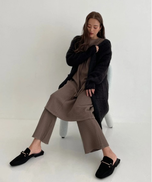trunc 88 カーディガン TRUNC カーディガン Hooded Knit Long Cardigan レディース : ZOZOTOWN