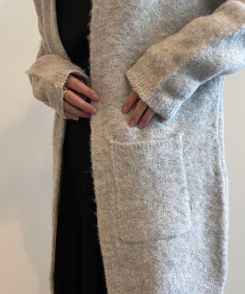 TRUNC カーディガン Hooded Knit Long Cardigan レディース : ZOZOTOWN