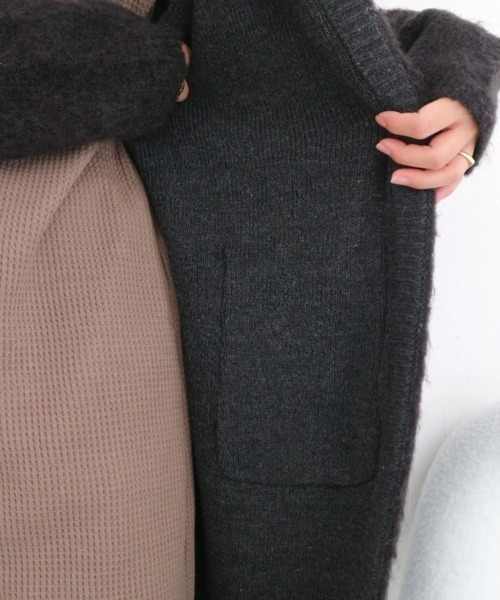 TRUNC88★ニットカーディガン TRUNC カーディガン Hooded Knit Long Cardigan レディース : ZOZOTOWN
