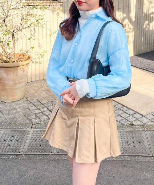 frunco ブラウス シャツ グロッシービッグシアーシャツ