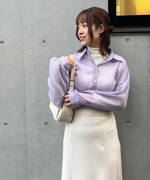 frunco ブラウス シャツ グロッシービッグシアーシャツ
