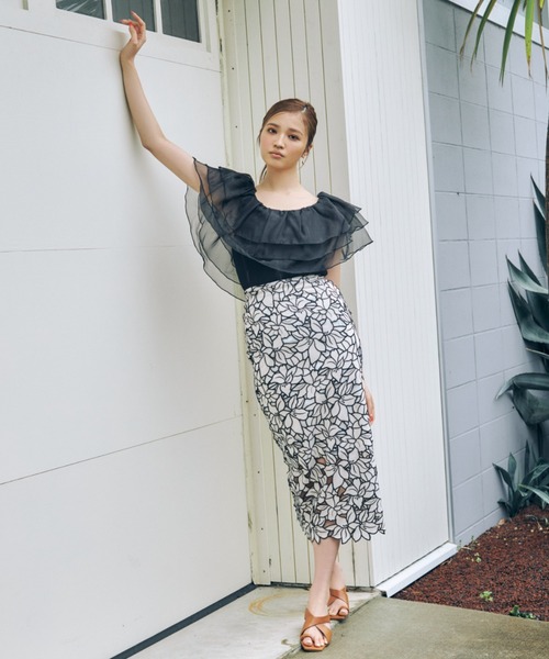 eimy istoire Lorraine flower ペンシルスカート eimy istoire スカート Lorraine flower ペンシルスカート