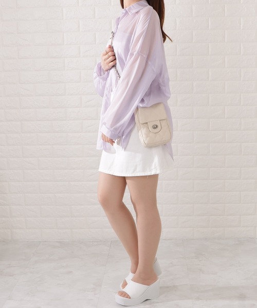 高級メタリックバックルショルダーバッグ Lace Ladies ショルダーバッグ バッグ メタリックバックル付き