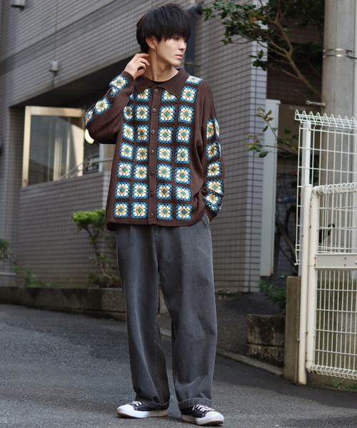 SITRY（シトリー） カーディガン crochet like Knit Cardigan/かぎ針