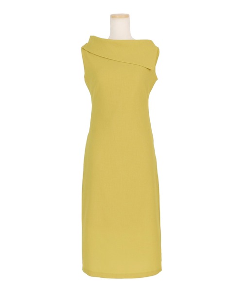 AMBIENT ドレス AMBIENT ドレス アシンメトリーネックノースリーブドレス