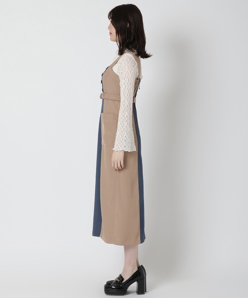 REDYAZEL（レディアゼル） ジャンパースカート バイカラージップ