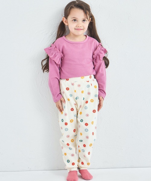 花柄ピンクサルエルパンツ pairmanon（ペアマノン） パンツ 「しなやかストレッチ」ユニセックス